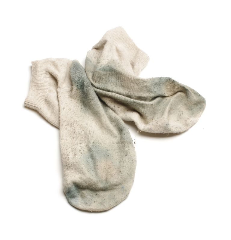 Disgusting pair of smelly dirty socks